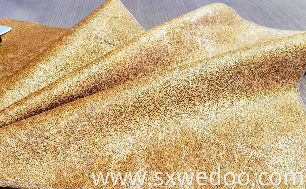 Printed Foil Leather Looking Yellow